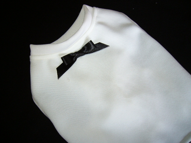 値下げ！S小型犬白黒タータンワンピ_画像2