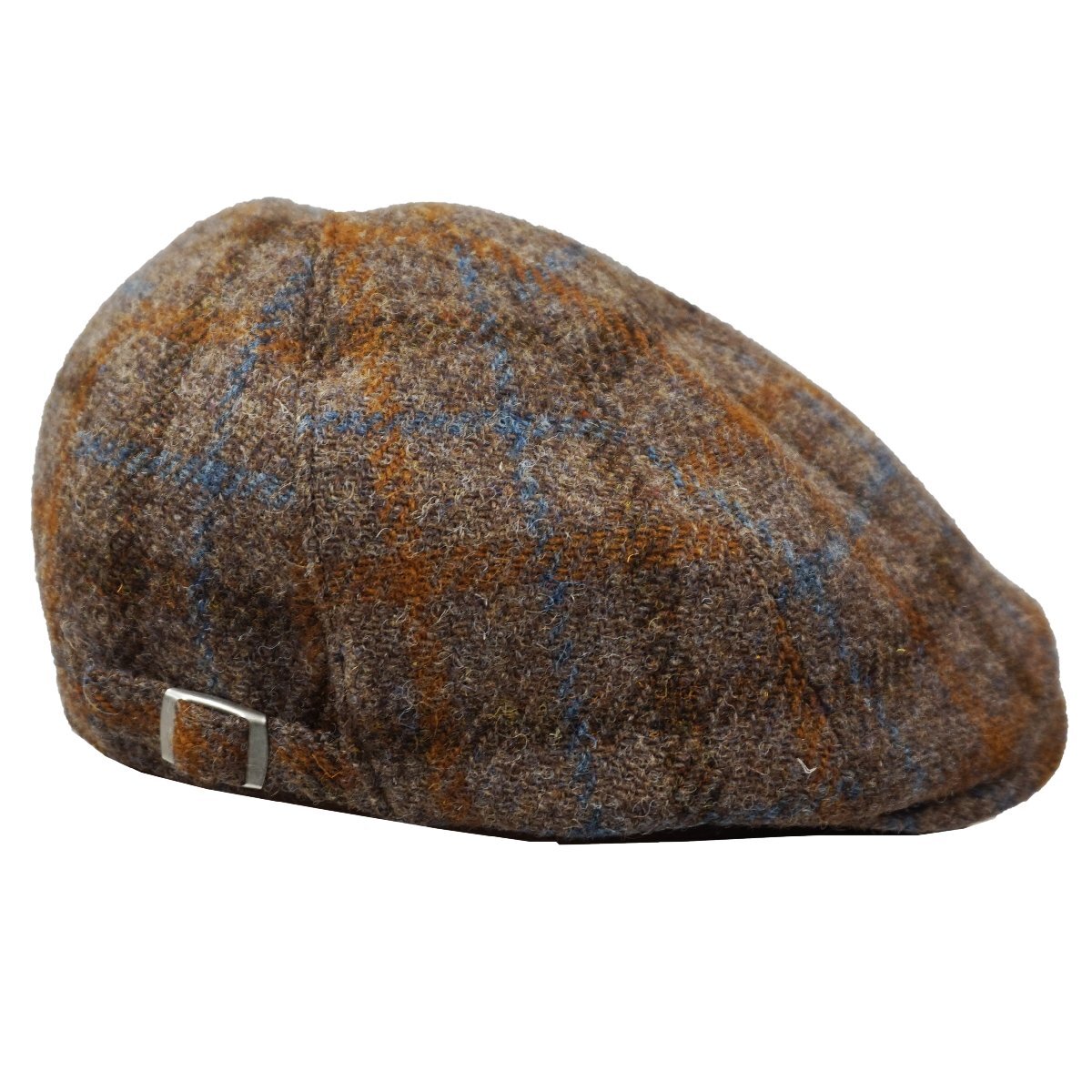 【 STETSON 】ステットソン ・ 秋冬 ハンチング ★ ブラウン・オーバーチェック ★ 毛100％★ 両サイドアジャスター機能付 ★ M 56.5cm_画像2