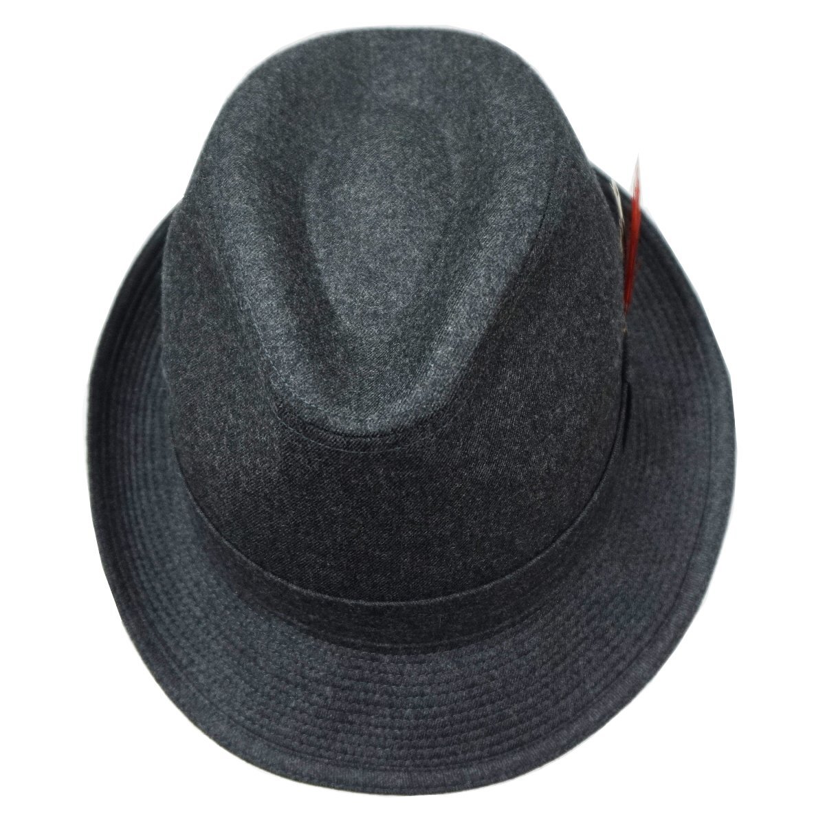 【 STETSON 】日本製ステットソン ・ 秋冬 中折帽子 ★ グレー無地 ★ 毛99％・ポリウレタン1％ ★ サイズ微調整機能付 ★ 58.0ｃｍ_画像6