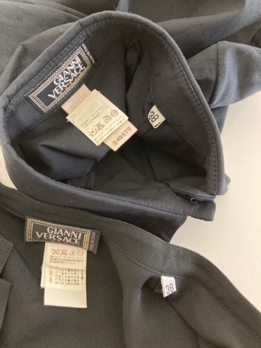 11-92 GIANNI VERSACE Gianni Versace рубашка с длинным рукавом tops брендовая одежда суммировать комплект размер 38 женский женщина 