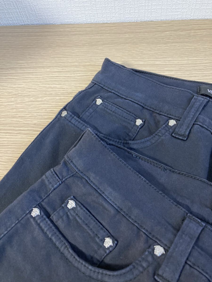 11-111 VERSACE Versace низ брюки черный чёрный одежда комплект женский мода бренд женский