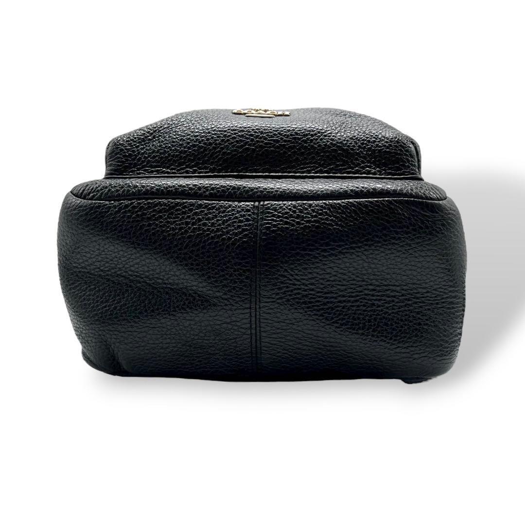 極美品 COACH コーチ ミニ リュックサック バックパック チャーリー 28995 ブラック シボ革_画像6