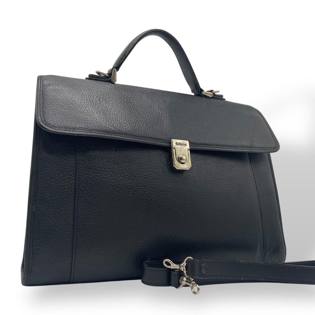 Burberrys バーバリー ハンドバッグ 2way トップハンドル フォーマル ブラック ノバチェック _画像1