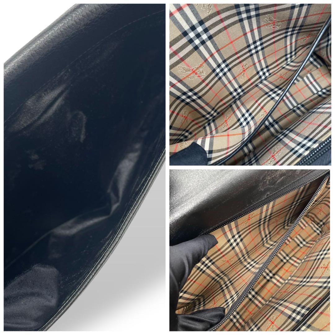 Burberrys バーバリー ハンドバッグ 2way トップハンドル フォーマル ブラック ノバチェック _画像9