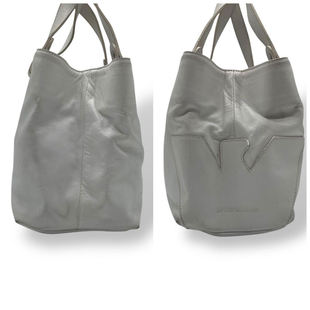 EMPORIO ARMANI エンポリオアルマーニ ハンドバッグ トートバッグ 肩掛け オールレザー_画像4