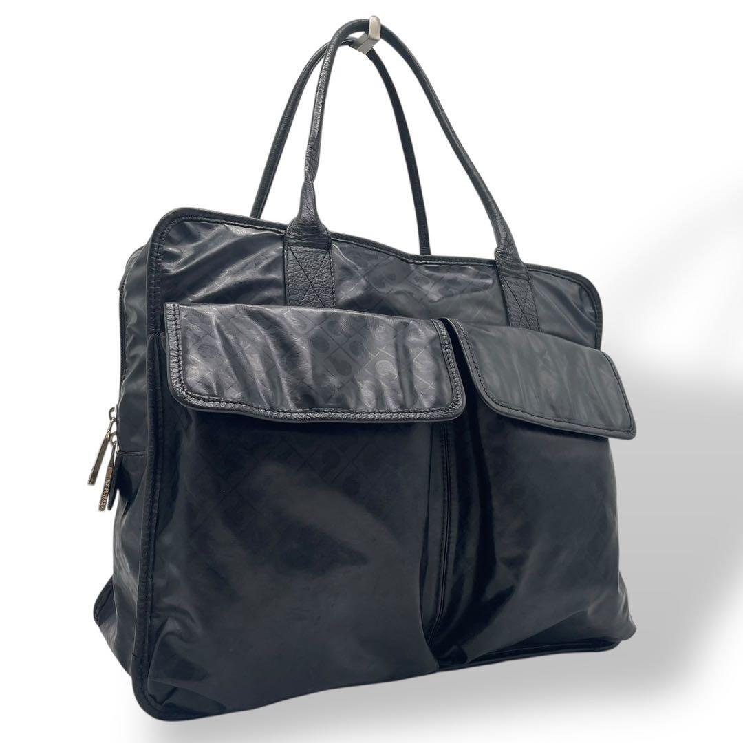 美品! GHERARDINI ゲラルディーニ トートバッグ ソフティ 肩掛け ダブルポケット A4可 大容量 ビジネス メンズ レディース_画像1