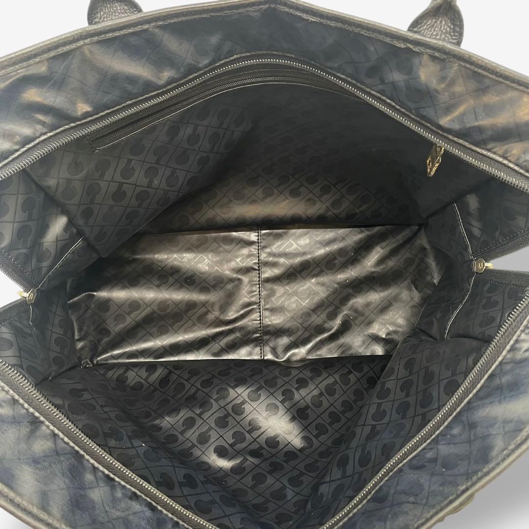 美品! GHERARDINI ゲラルディーニ トートバッグ ソフティ 肩掛け ダブルポケット A4可 大容量 ビジネス メンズ レディース_画像9