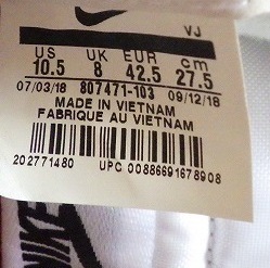 15934■美品 18年製 NIKE WMNS CLASSIC CORTEZ LEATHER ナイキ クラシック コルテッツ レザー トリコロール 27.5 807471-103_画像9