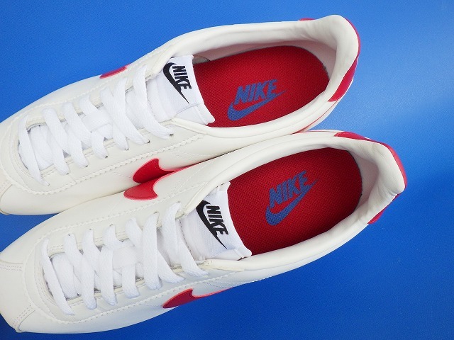 15934■美品 18年製 NIKE WMNS CLASSIC CORTEZ LEATHER ナイキ クラシック コルテッツ レザー トリコロール 27.5 807471-103_画像8