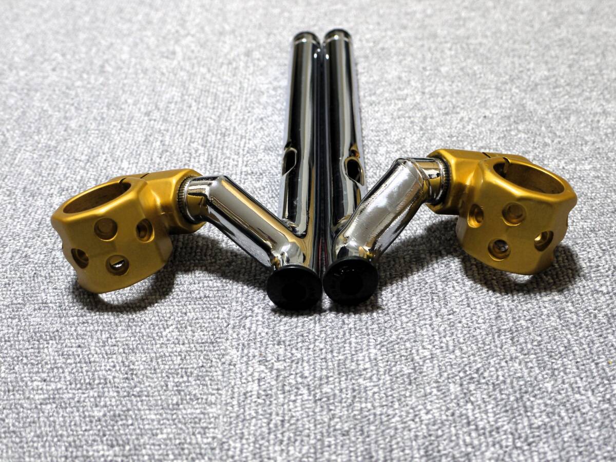 トマゼリ ゴールドコマンダー φ33 33パイ 曲がり有 ジャンク セパハン TOMMASELLI 8角 セパレート ハンドル_画像8