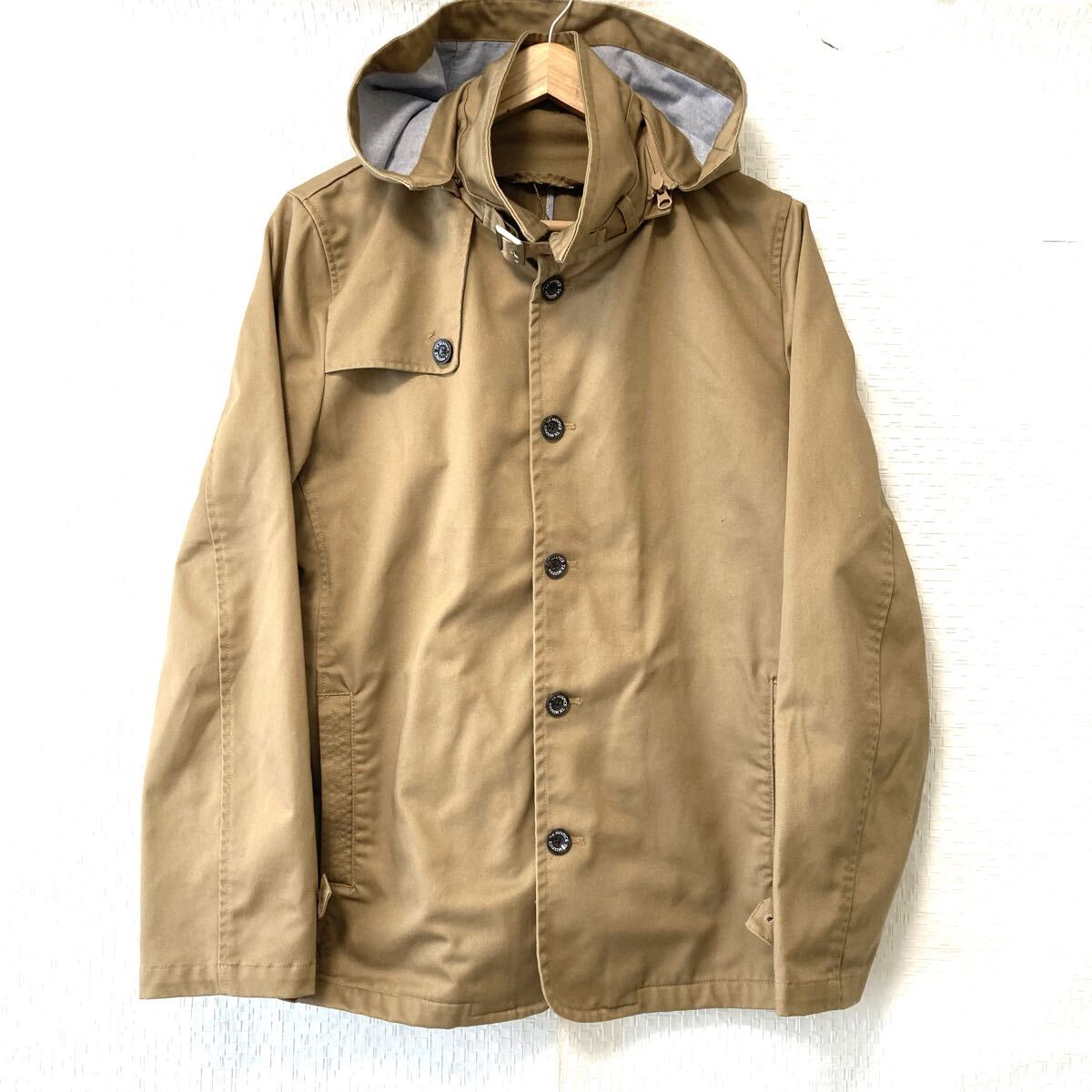 状態良好◎【TK MIXPICE】ティーケーミクスパイス タケオキクチ フード着脱可 パーカー コート カジュアル ジャケット ブラウン L/Y37788UU_画像2