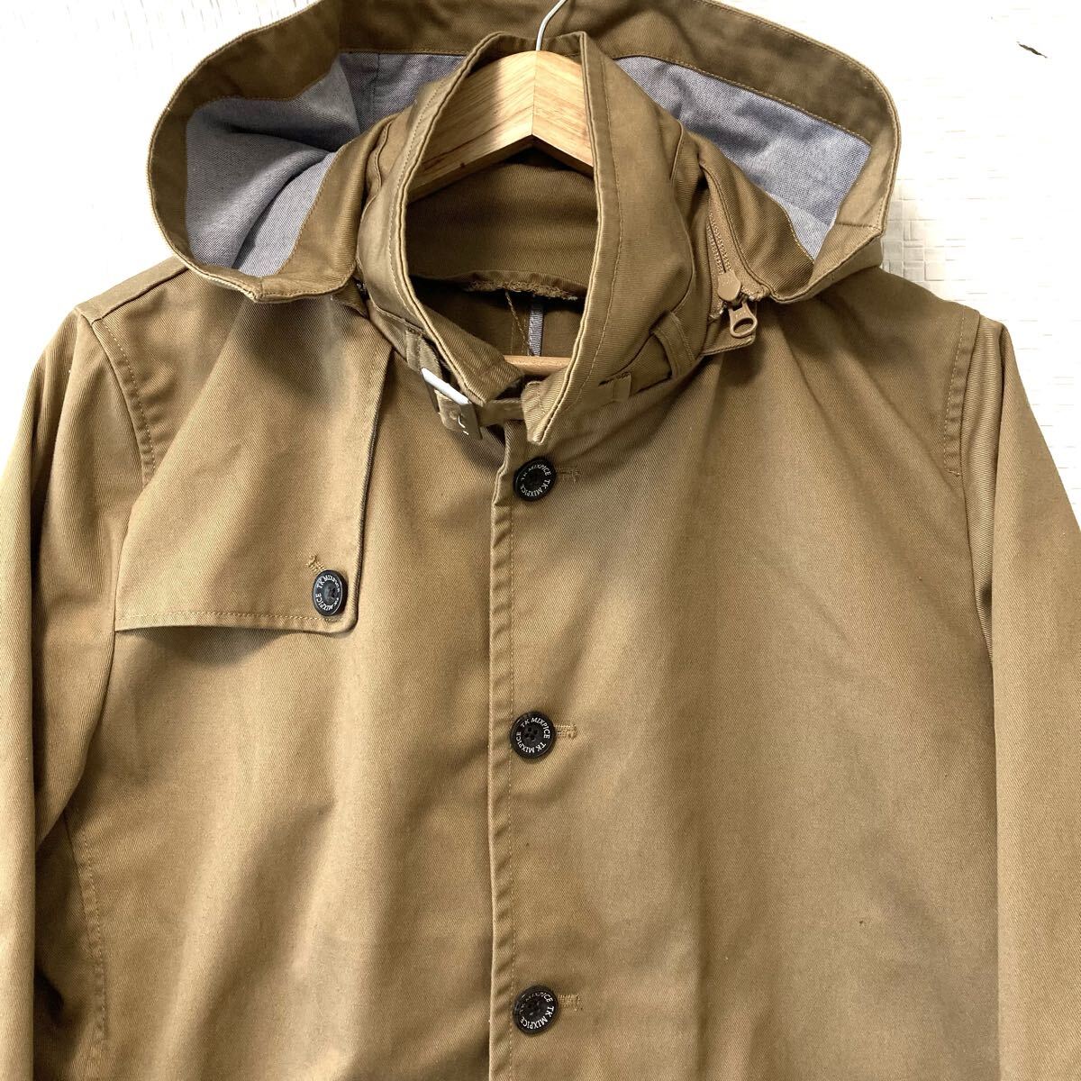 状態良好◎【TK MIXPICE】ティーケーミクスパイス タケオキクチ フード着脱可 パーカー コート カジュアル ジャケット ブラウン L/Y37788UU_画像5