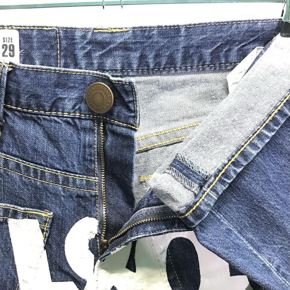 元祖渋谷109系ブランド◎【CO&LU】ココルル デニム ジーンズ パンツ ストレート リラックスフィット サーフ ギャル男 ブルー w29 /Y38035ii_画像6