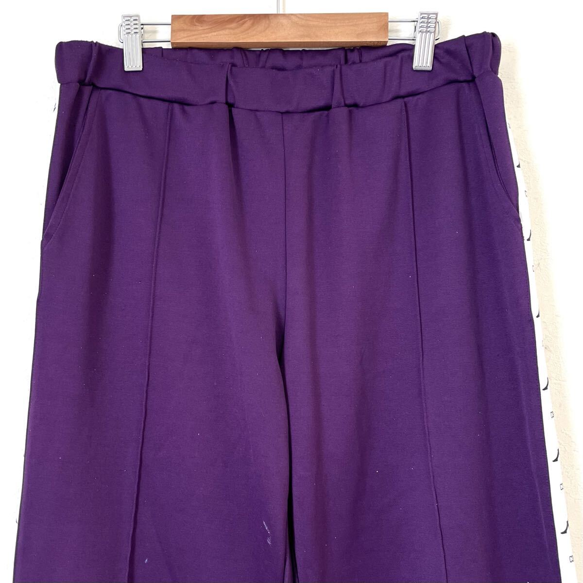 スポーツ全般に◎【Kappa】カッパ トラック パンツ ジャージ ストレッチ スポーツ 運動 ジム トレーニング ロゴ パープル L /Y38064mm_画像4