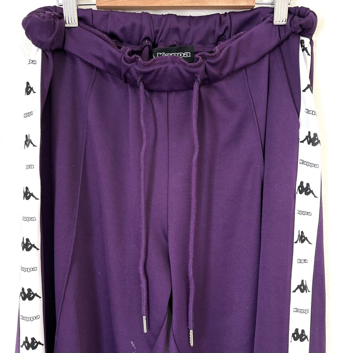 スポーツ全般に◎【Kappa】カッパ トラック パンツ ジャージ ストレッチ スポーツ 運動 ジム トレーニング ロゴ パープル L /Y38064mm_画像6