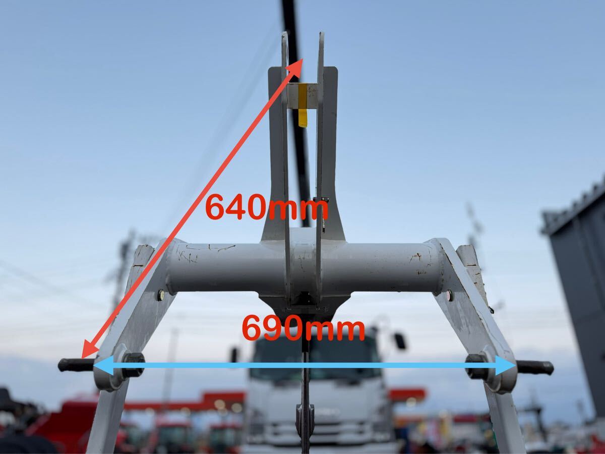 岩手県北上市　スガノ　サブソイラー　3S1K スガノ農機 白い農機 30~50馬力 最大作業深50cm トラクター キャスター付 土壌改良 引き取り_画像7
