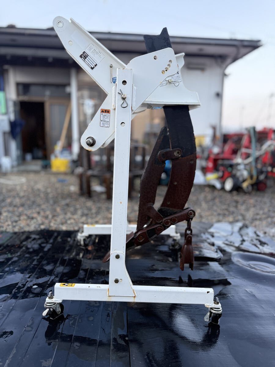 岩手県北上市　スガノ　サブソイラー　3S1K スガノ農機 白い農機 30~50馬力 最大作業深50cm トラクター キャスター付 土壌改良 引き取り_画像3