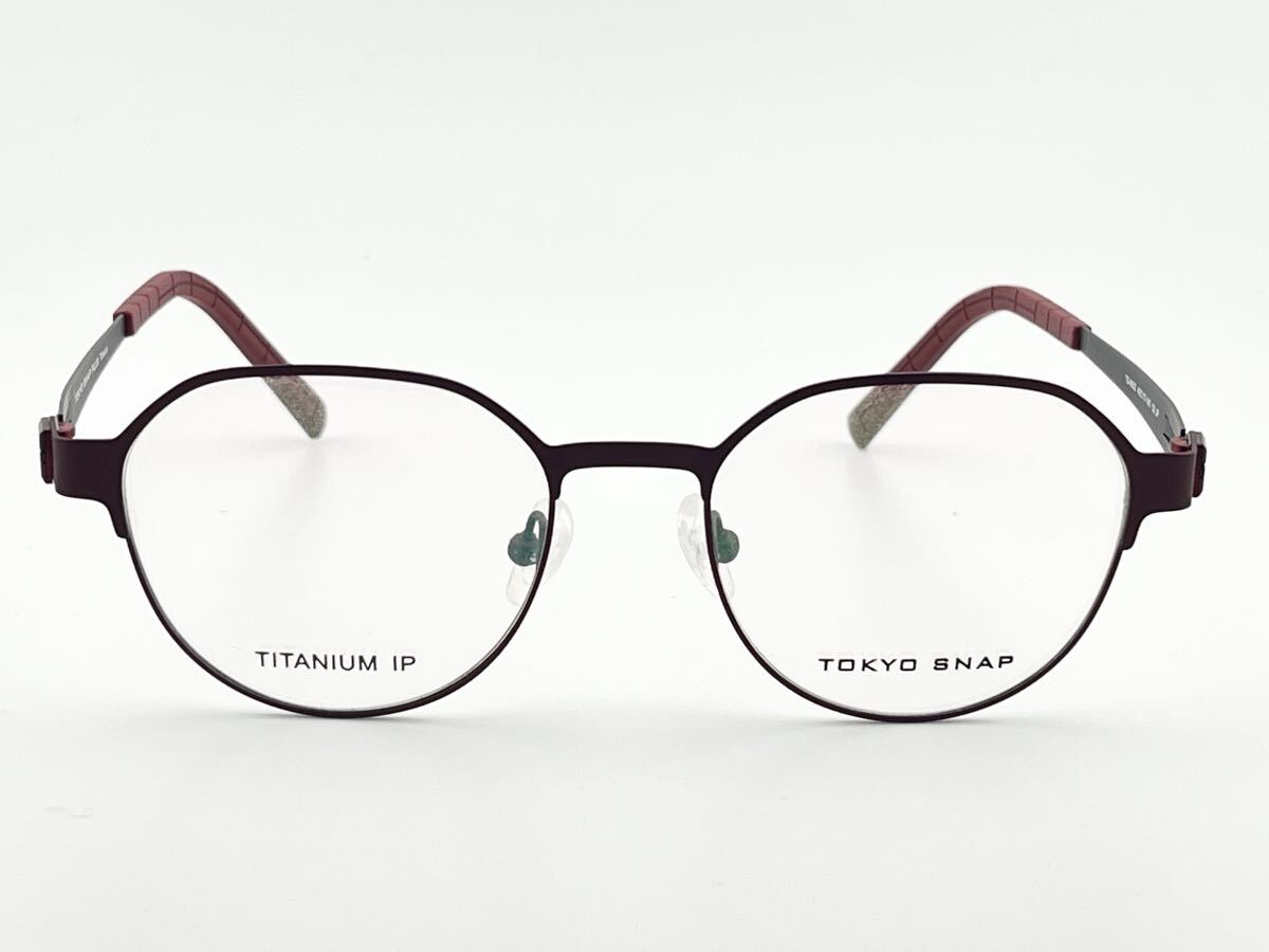 【新品未使用】TOKYO SNAP PLUS トウキョウスナップ Tokyo snap ! TS-6002 レスザン メガネ フレーム 49□17-140 販売価格36300円 82-1_画像4
