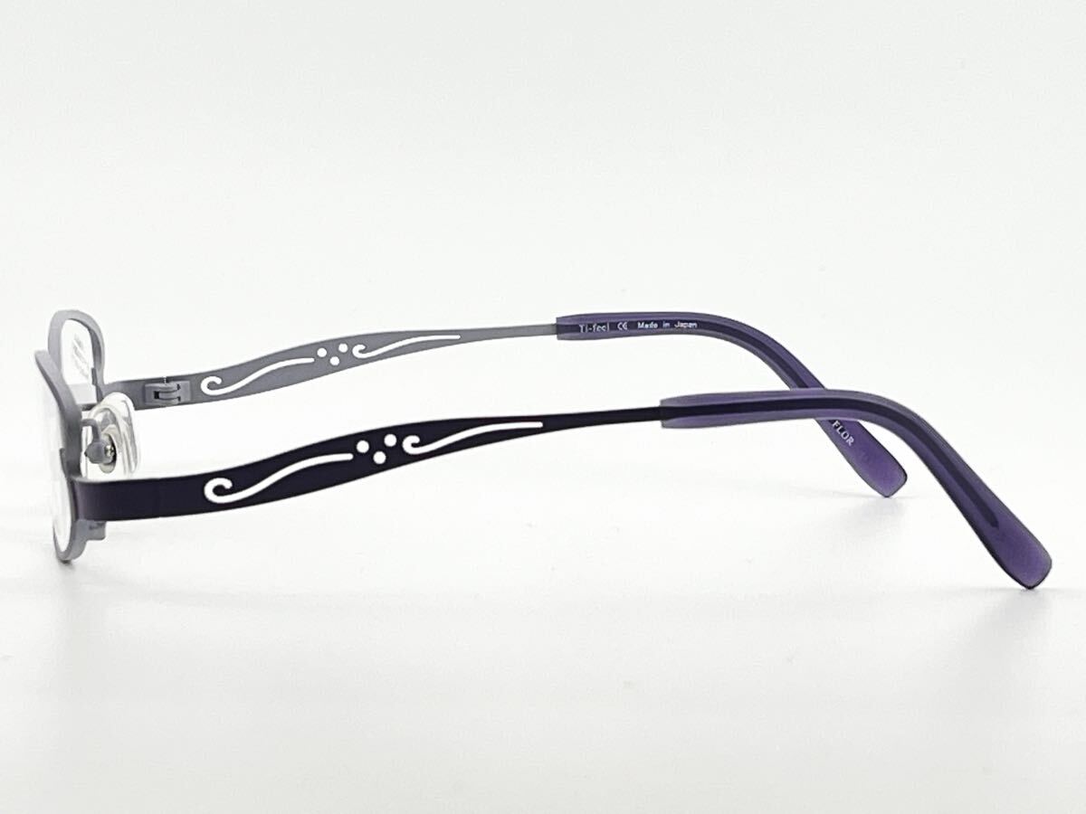 【新品未使用】ティフィール Ti-feel メガネフレーム FLOR フロール 日本製 メガネ 50□16-135 チタン-P 販売価格36300円 ケース付 82-7_画像5