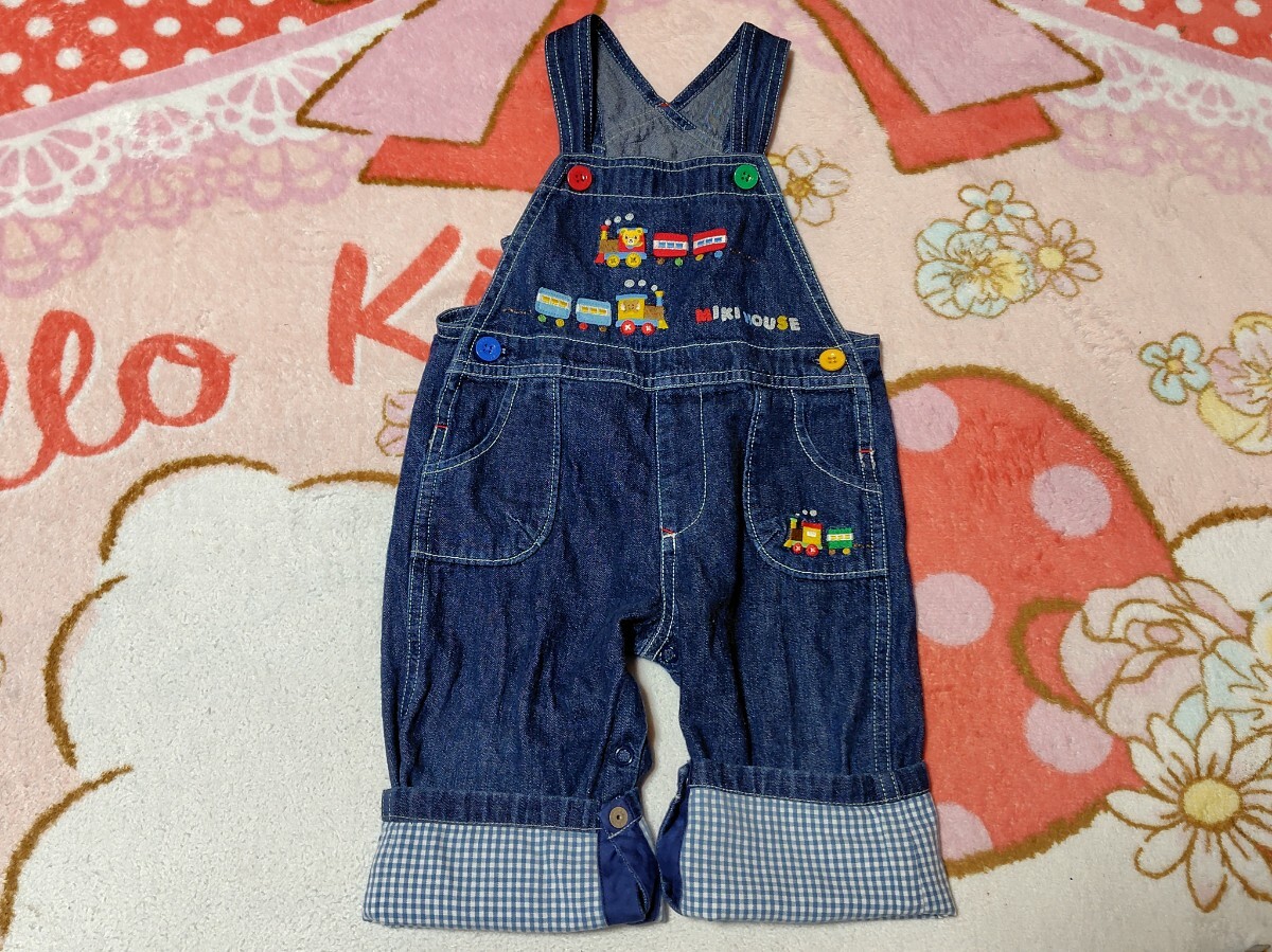 ミキハウスoriginalプッチー君オーバーオール80_画像1