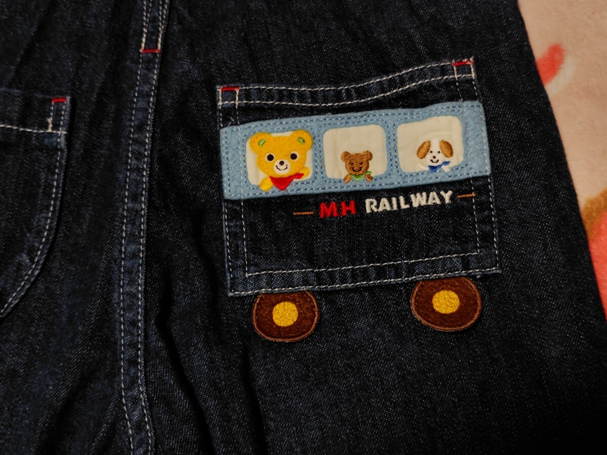 ミキハウスoriginalプッチー君オーバーオール80_画像9