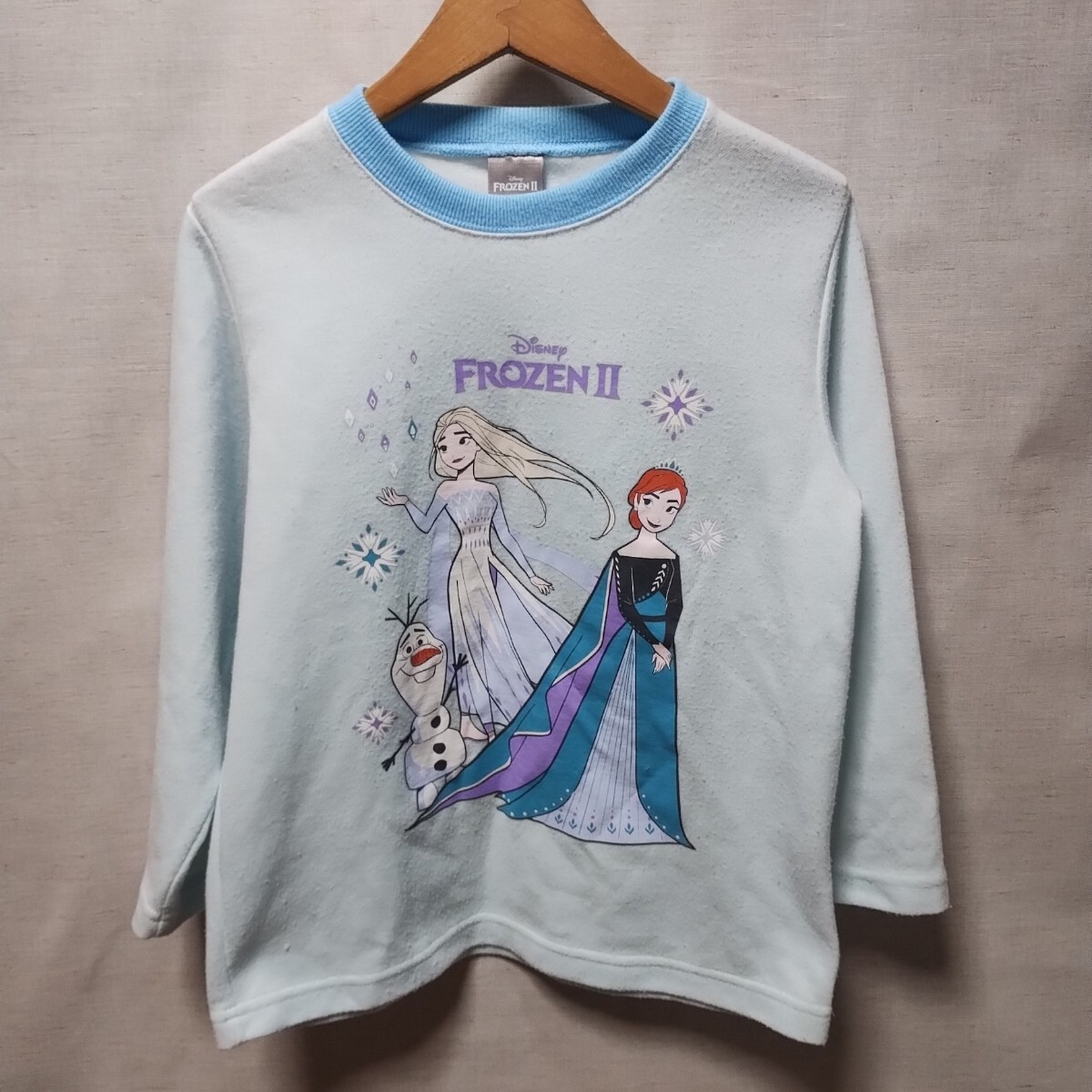 全国送料無料 ディズニーアナと雪の女王2 子供服キッズ女の子 パジャマトップス 130_画像1