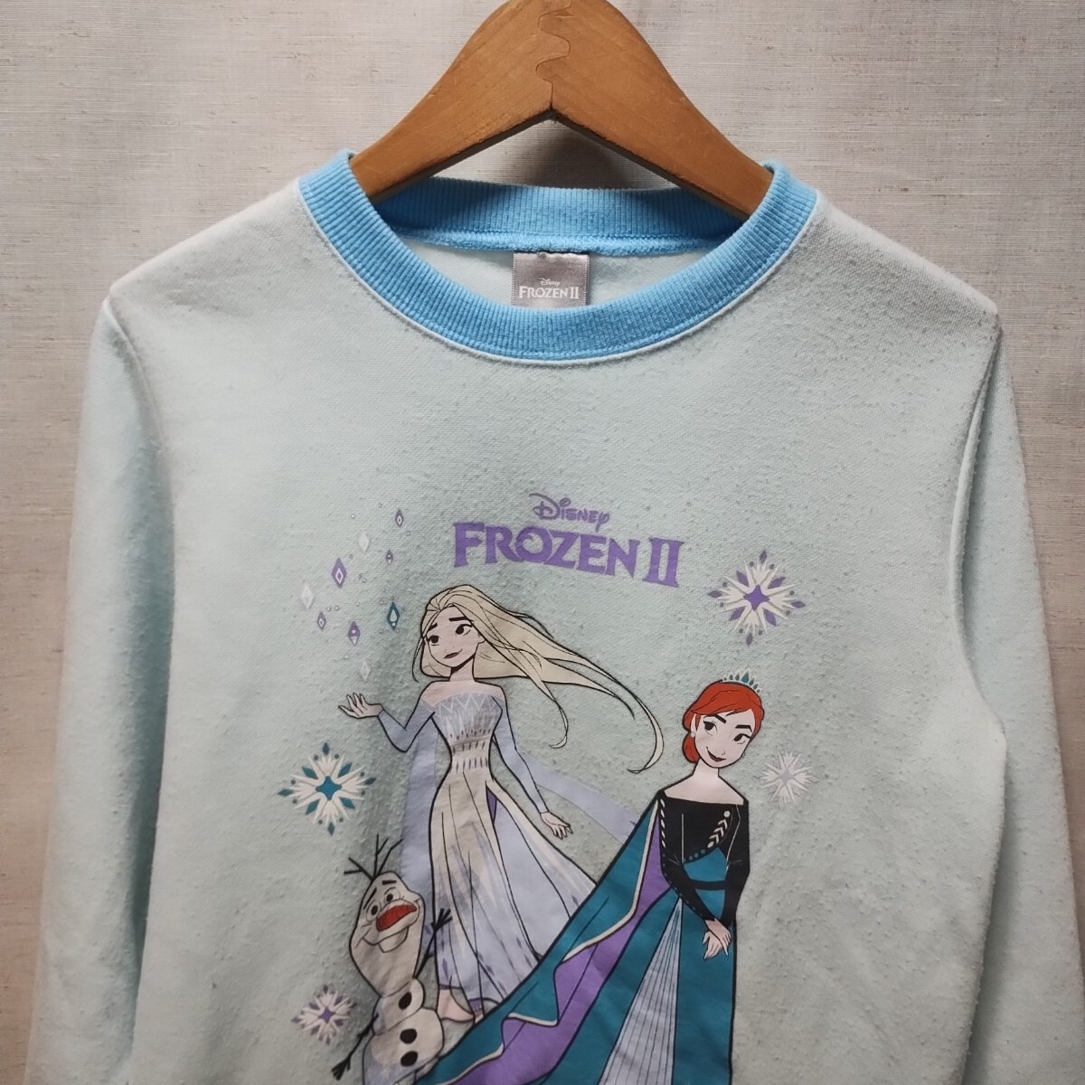 全国送料無料 ディズニーアナと雪の女王2 子供服キッズ女の子 パジャマトップス 130_画像3