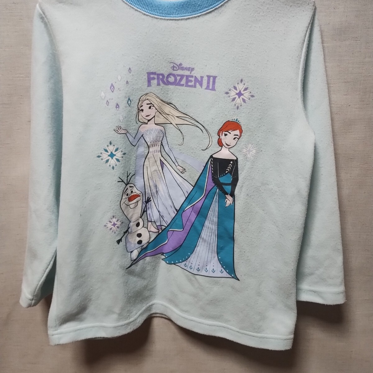 全国送料無料 ディズニーアナと雪の女王2 子供服キッズ女の子 パジャマトップス 130_画像4