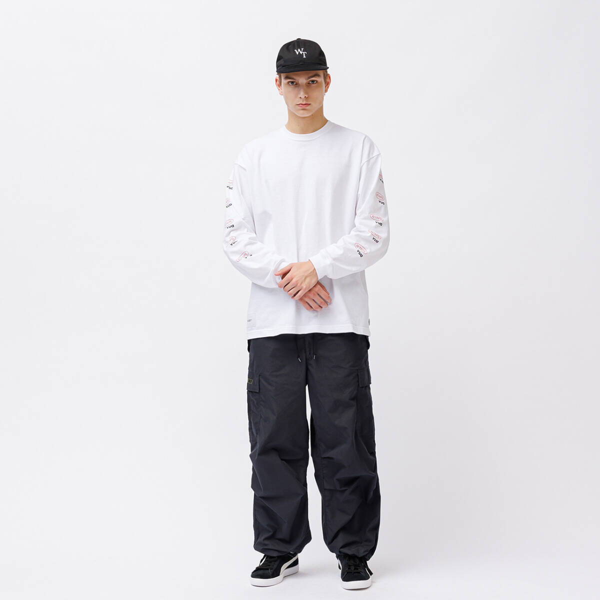 極美 24AW WTAPS PRTC LS COTTON Mサイズ 長袖 Tシャツ Black ブラック 242ATDT-CSM13 ダブルタップス_画像8