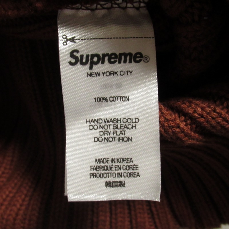 極美 22SS Supreme Overdyed Beanie オーバーダイ ビーニー Brown ブラウン ニットキャップ_画像4
