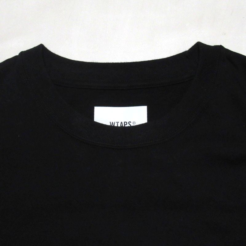 極美 24AW WTAPS PRTC LS COTTON Mサイズ 長袖 Tシャツ Black ブラック 242ATDT-CSM13 ダブルタップス_画像4