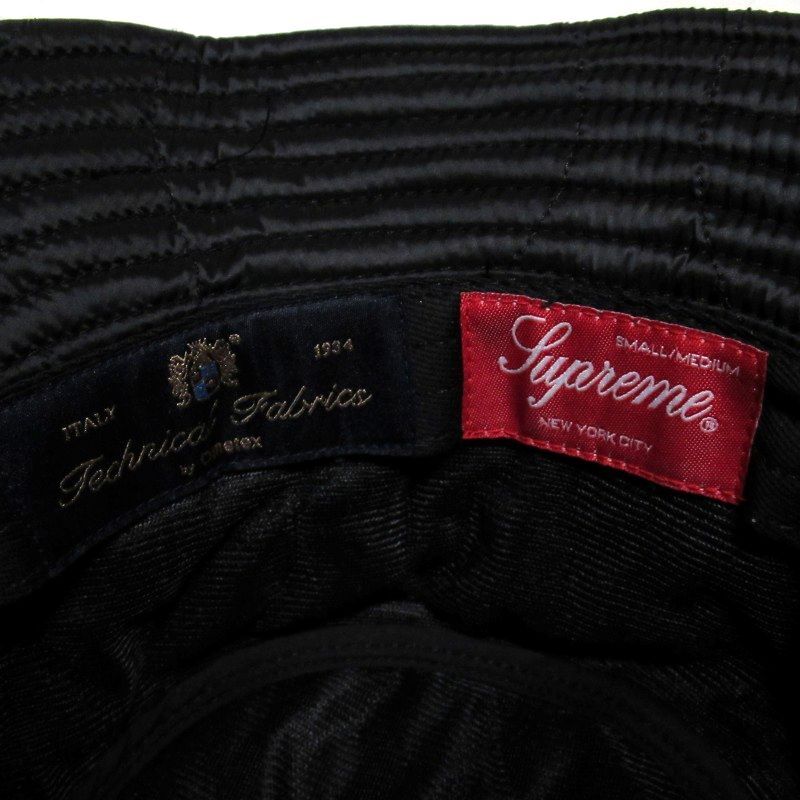 22AW Supreme Quilted Liner Crusher S/Mサイズ キルティング ライナー クラッシャー ハット Olmetex オルメテックス Black ブラック_画像4