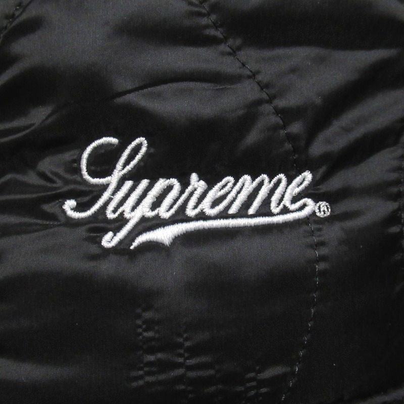 22AW Supreme Quilted Liner Crusher S/Mサイズ キルティング ライナー クラッシャー ハット Olmetex オルメテックス Black ブラック_画像3