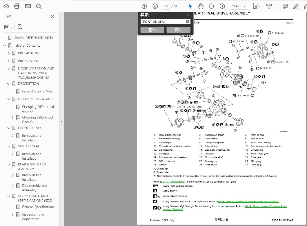 インフィニティ　FX35（2008-2012）＆ QX70（2014-2015）　ワークショップ＆リペアマニュアル＆配線図　整備書　※英語表記_画像3