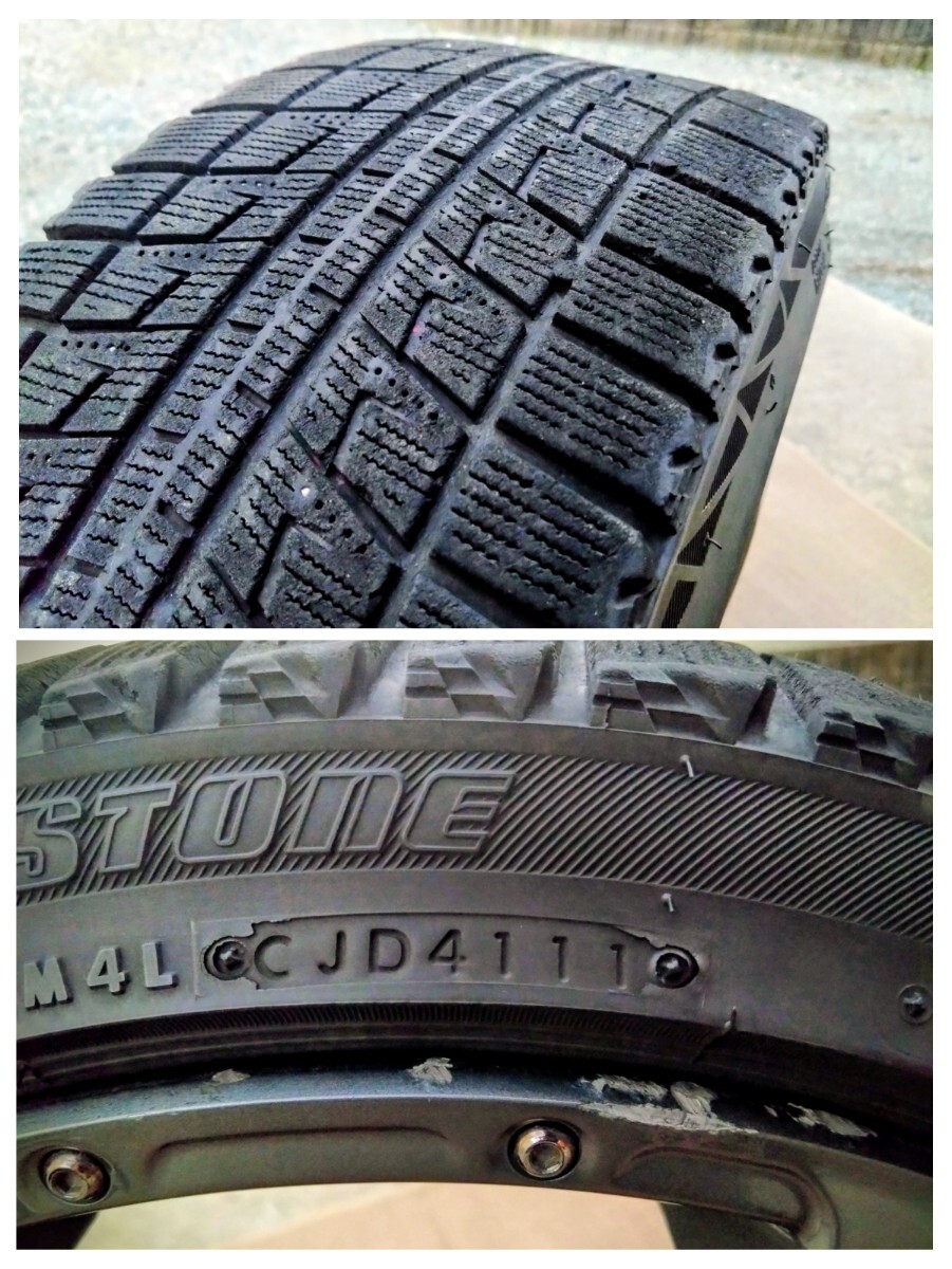 【中古】RAYS レイズ セブリング ITC-S 17インチ 7本スポーク 17 × 7J PCD 100 4穴 インセット +42 2本 BLIZZAK スタッドレスタイヤ 付き_画像5