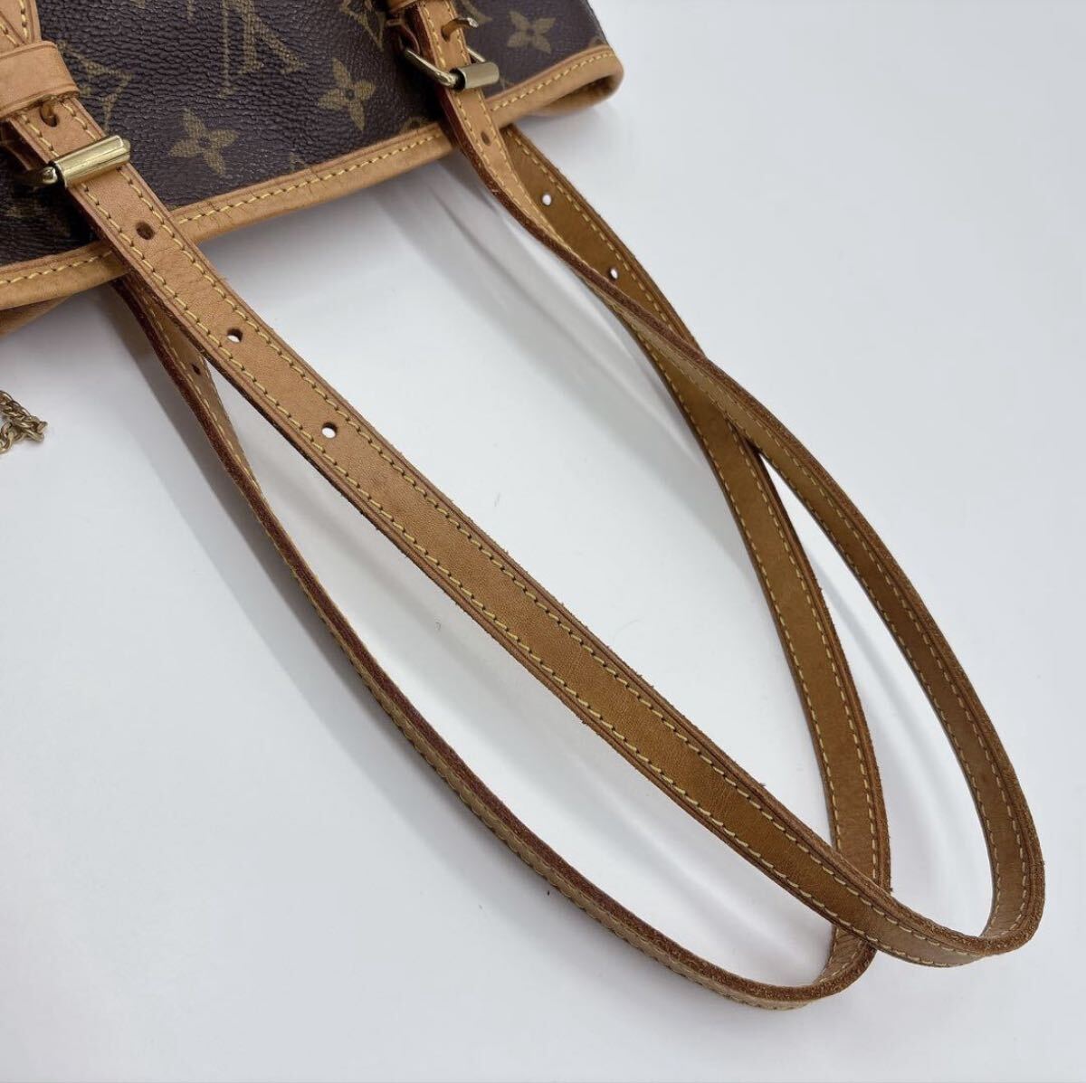 1円〜 ルイヴィトン モノグラム プチバケット PM ポーチ付き トートバッグ　 LOUIS VUITTON_画像6