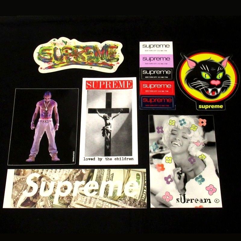 20SS Supreme Sticker Set ステッカー 7枚 セット Tupac Hologram 2Pac Pamela Hanson Naomi Jamil GS Bling Box Logo ナオミ・キャンベル_画像1
