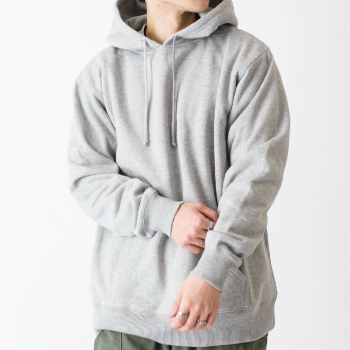 【ユナイテッドアスレ】新品 10oz プルオーバー パーカー 裏起毛 グレー Mサイズ United Athle 561801_画像4