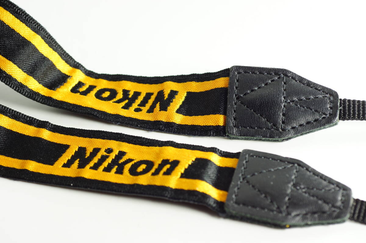 FOX000 キレイ Nikon ニコン カメラ ストラップ 黄色(イエロー)×黒色(ブラック) ビンテージ フイルム Camera strap_画像3