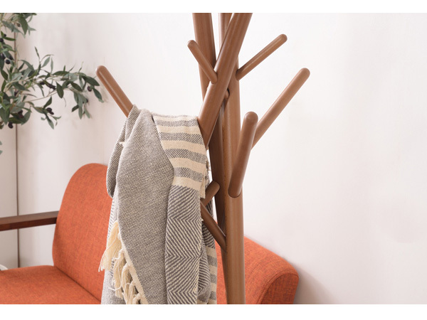 東谷 ハンガー ブラウン W57.5×D57×H174 WIS-551BR ポールハンガー コートハンガー ハンガーラック 北欧 メーカー直送 送料無料_画像3