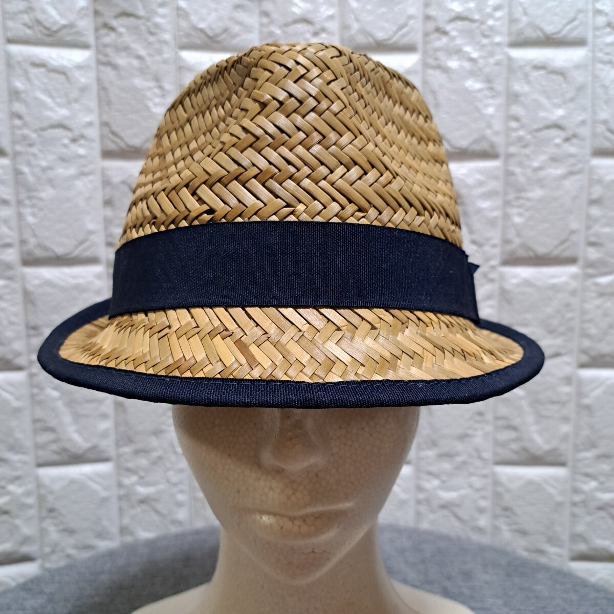 BASIQUENTI ベーシックエンティ ストローハット 中折れハット 麦わら帽子_画像1