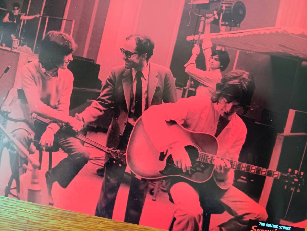 ジャンリュックゴダール監督作品「ワンプラスワン」フランス版ロビーカード。ローリングストーンズ。ミック・ジャガー。ビル・ワイマン_画像2