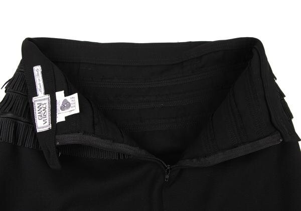  Gianni Versace GIANNI VERSACE бахрома оборудование орнамент юбка-трапеция чёрный M ранг 