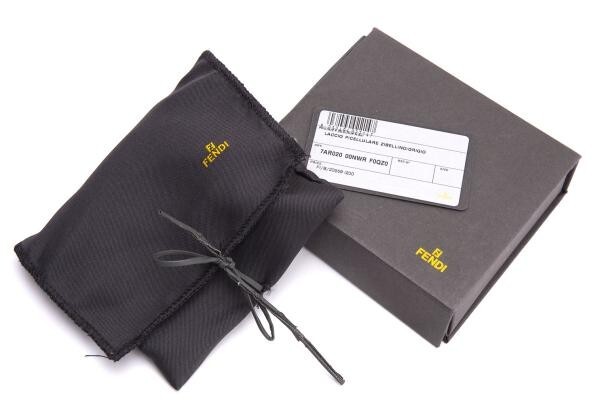  Fendi FENDI мех брелок для ключа чай 