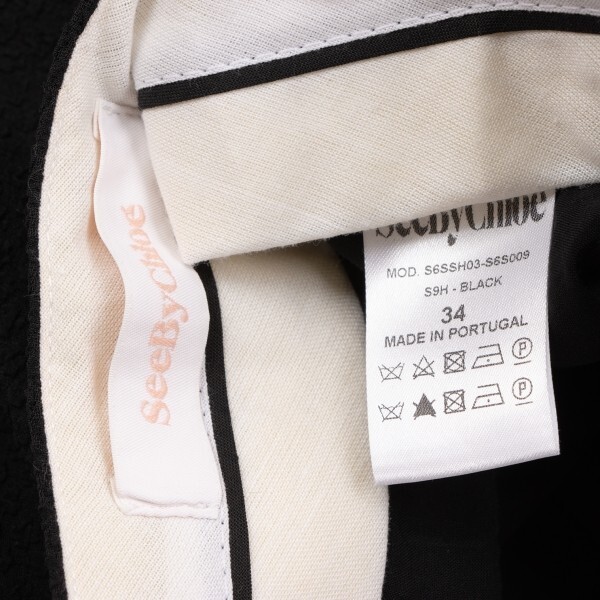  See by Chloe SEE BY CHLOE поли дизайн ткань шорты чёрный 34