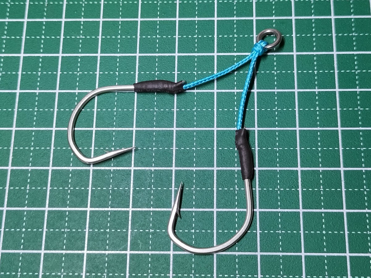 3/0早掛　ツインアシスト　4組セット　カルティバジガーライト　TAFFWIRE 近海青物ジギング対応 （自作品）_画像2