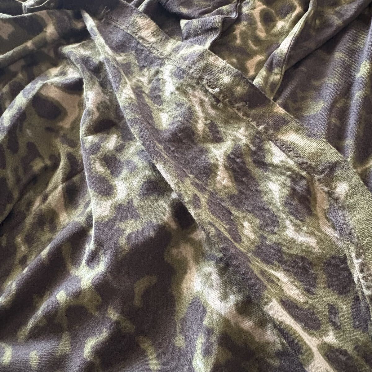 マックスマーラ　MAX MARA 白タグ　Aライン　ヒョウ柄　スカート　ロング　42サイズ　大きいサイズ　カーキ系　アースカラー_画像5