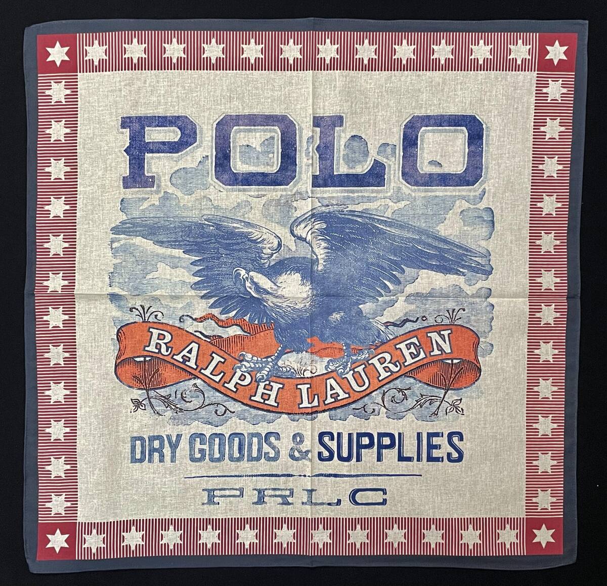 バンダナ ハンカチ スカーフ ヴィンテージ 鷹 未使用 PLY4_画像1