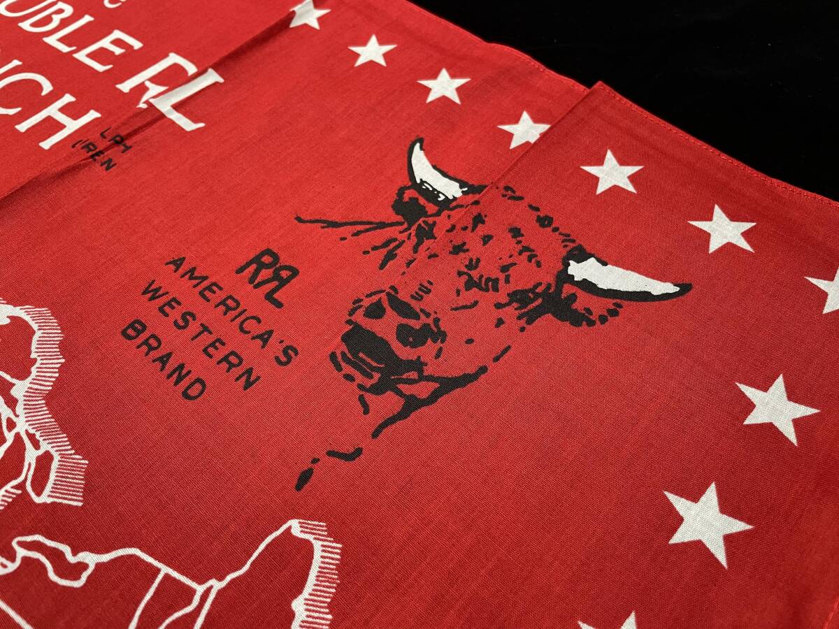 FRN3 バンダナ フ ハンカチ スカーフ ヴィンテージ 牛 未使用 RRL _画像2