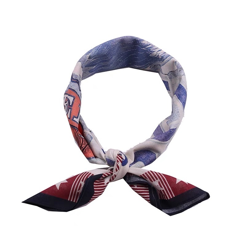 バンダナ ハンカチ スカーフ ヴィンテージ 鷹 未使用 PLY4_画像6